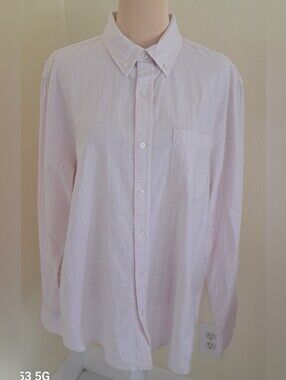 Men's Light Pink Button-Down Casual Shirt with Chest Pocket